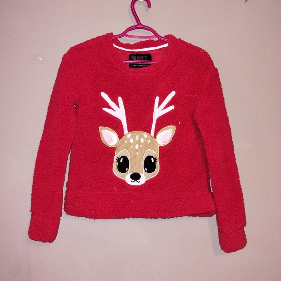 Sherpa Cropped Christmas Sweater - Picture 1 of 3
